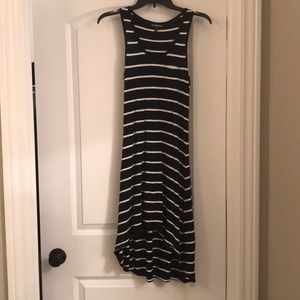 Express black and white high low hem dress